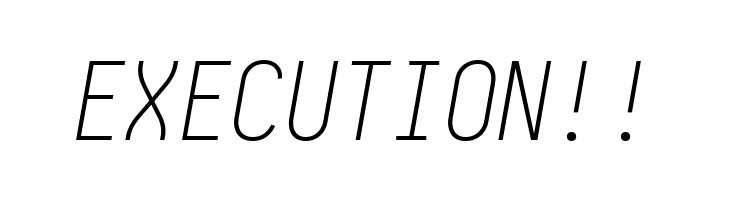 Aardvark Fixed Extralight Italic  Free Fonts Download