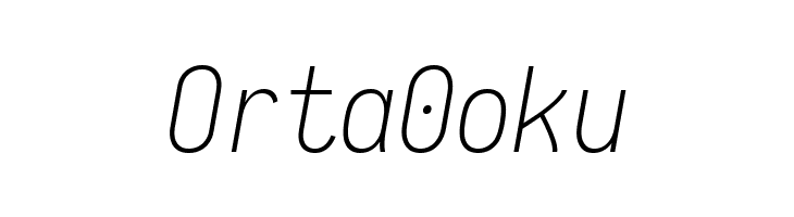 Aardvark Fixed Extralight Italic  Free Fonts Download