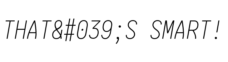 Aardvark Fixed Extralight Italic  Free Fonts Download