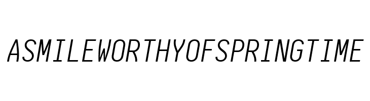 Aardvark Fixed Light Italic  Free Fonts Download