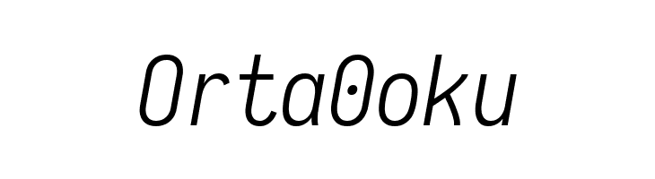 Aardvark Fixed Light Italic  Free Fonts Download
