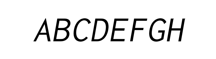 Inconsolata LGC Markup Italic  Free Fonts Download