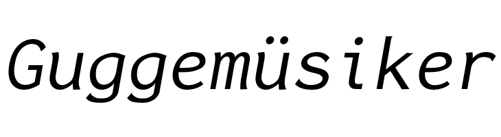 Inconsolata LGC Markup Italic  Free Fonts Download