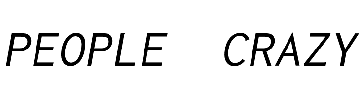 Inconsolata LGC Markup Italic  Free Fonts Download