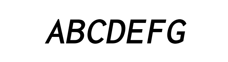 Inconsolata LGC Markup Bold Italic  Free Fonts Download