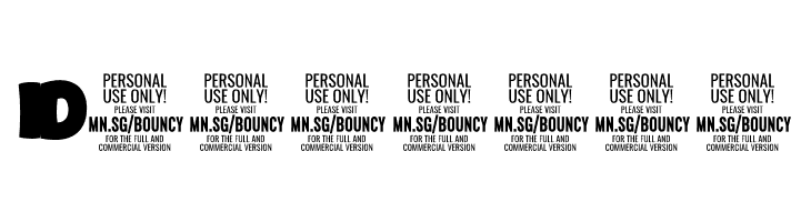 Bouncy Black PERSONAL USE ONLY  Free Fonts Download