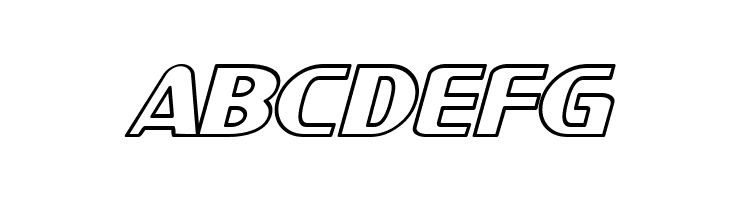 SF Intellivised Outline Italic  Free Fonts Download