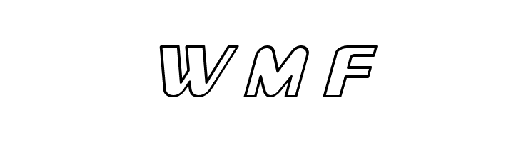 SF Intellivised Outline Italic  Free Fonts Download