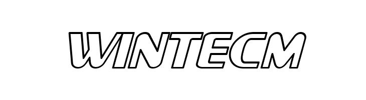 SF Intellivised Outline Italic  Free Fonts Download