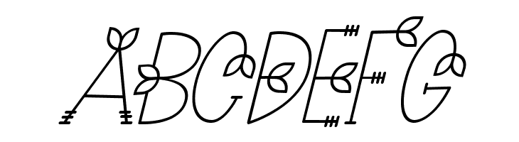 NATURE green Italic  Free Fonts Download