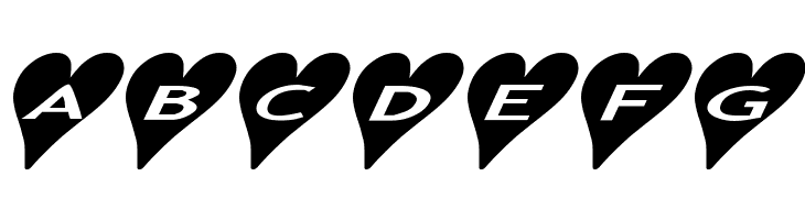 AlphaShapes hearts 2a  Free Fonts Download