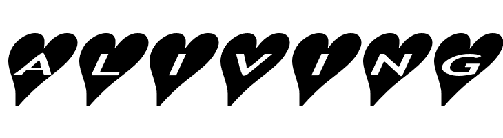 AlphaShapes hearts 2a  Free Fonts Download