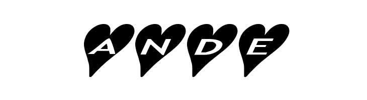 AlphaShapes hearts 2a  Free Fonts Download