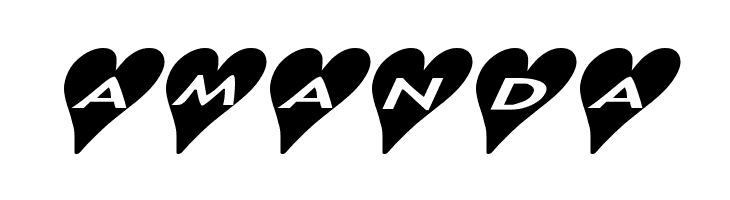 AlphaShapes hearts 2a  Free Fonts Download