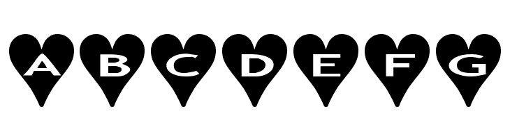 AlphaShapes hearts  Free Fonts Download