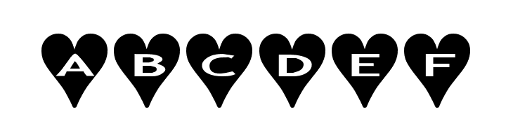 AlphaShapes hearts  Free Fonts Download