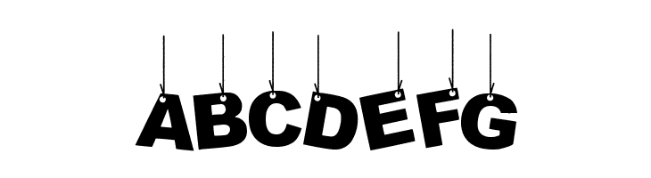Party Letters On a Rope  Free Fonts Download