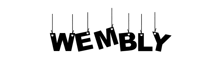 Party Letters On a Rope  Free Fonts Download