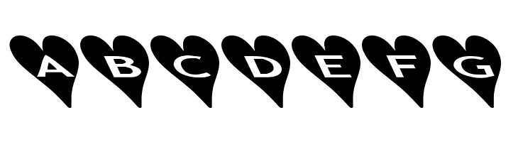 AlphaShapes hearts 2b  Free Fonts Download