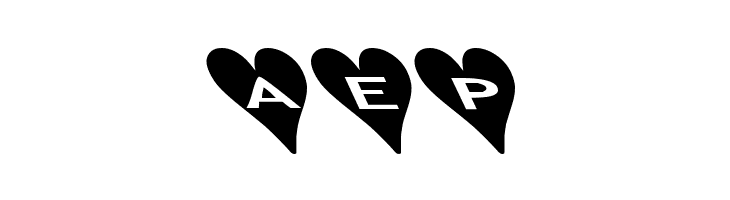 AlphaShapes hearts 2b  Free Fonts Download