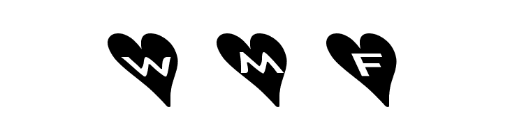 AlphaShapes hearts 2b  Free Fonts Download