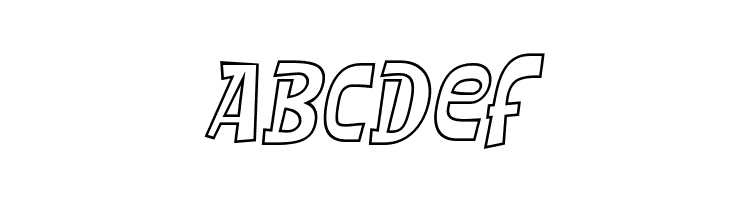 SHEROO Outline Italic  Free Fonts Download