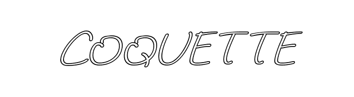 Noela Sherly Outline Italic  Free Fonts Download