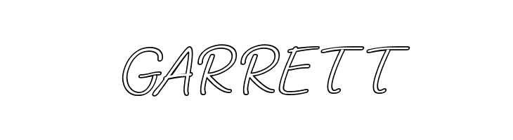 Noela Sherly Outline Italic  Free Fonts Download