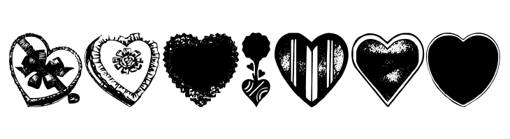Hearts Galore  Free Fonts Download