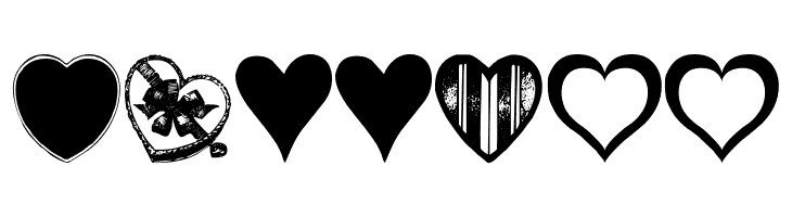 Hearts Galore  Free Fonts Download