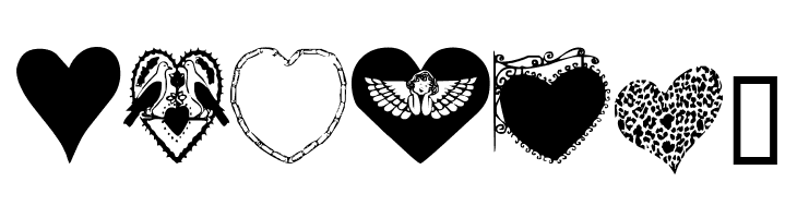 Hearts Galore  Free Fonts Download