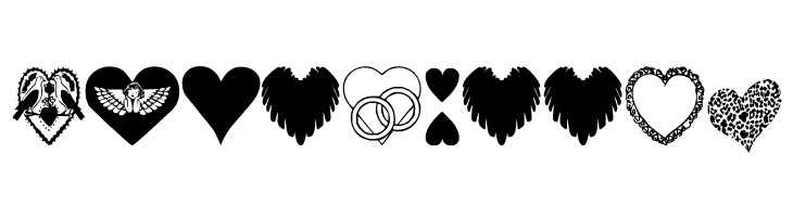 Hearts Galore  Free Fonts Download