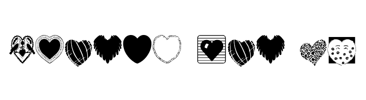 Hearts Galore  Free Fonts Download