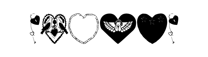 Hearts Galore  Free Fonts Download
