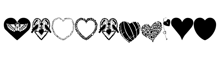 Hearts Galore  Free Fonts Download