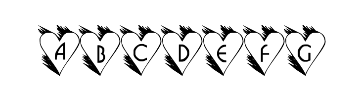 LCR Hearts Afire  Free Fonts Download