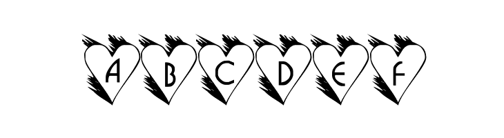 LCR Hearts Afire  Free Fonts Download