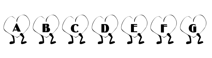 101! Walkin' Heart  Free Fonts Download