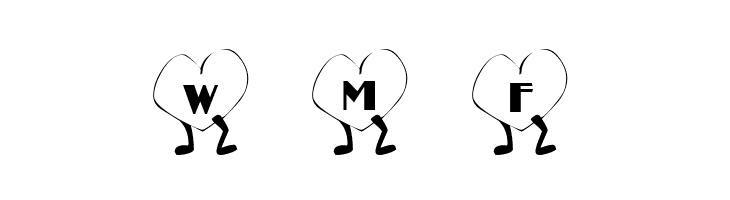 101! Walkin' Heart  Free Fonts Download