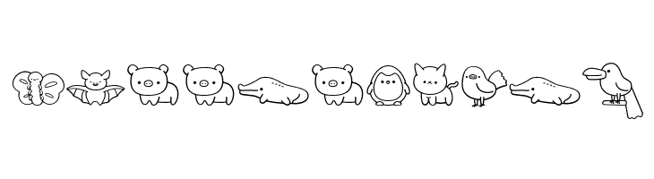 CuteAnimalsDingbat  Free Fonts Download