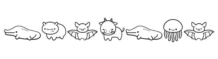 CuteAnimalsDingbat  Free Fonts Download