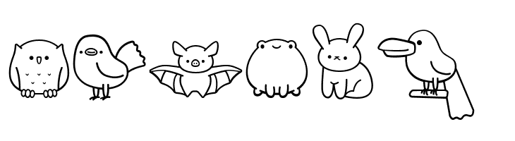 CuteAnimalsDingbat  Free Fonts Download