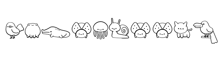 CuteAnimalsDingbat  Free Fonts Download