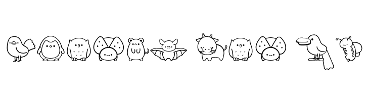CuteAnimalsDingbat  Free Fonts Download