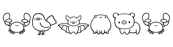 CuteAnimalsDingbat  Free Fonts Download