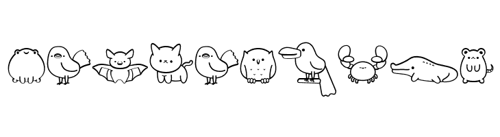 CuteAnimalsDingbat  Free Fonts Download