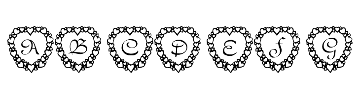 101! Heart Framed  Free Fonts Download