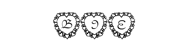 101! Heart Framed  Free Fonts Download