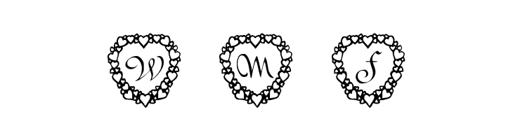 101! Heart Framed  Free Fonts Download