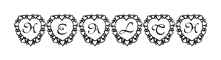 101! Heart Framed  Free Fonts Download